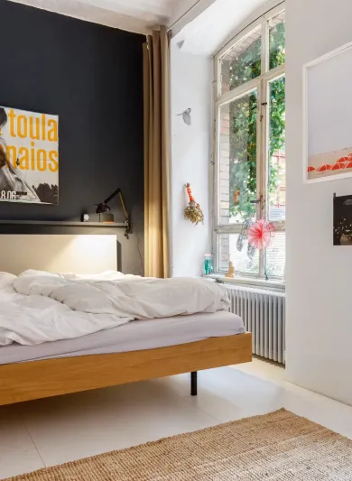 Bett Unidorm Grau