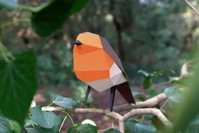 3D Papiermodell Vögel