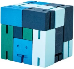 Holzfigur Cubebot