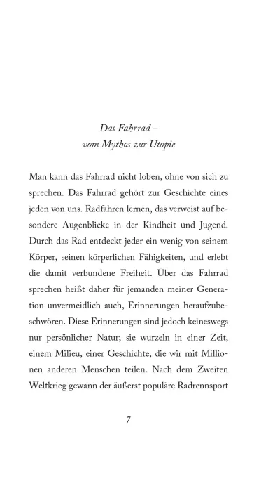 Lob des Fahrrads
